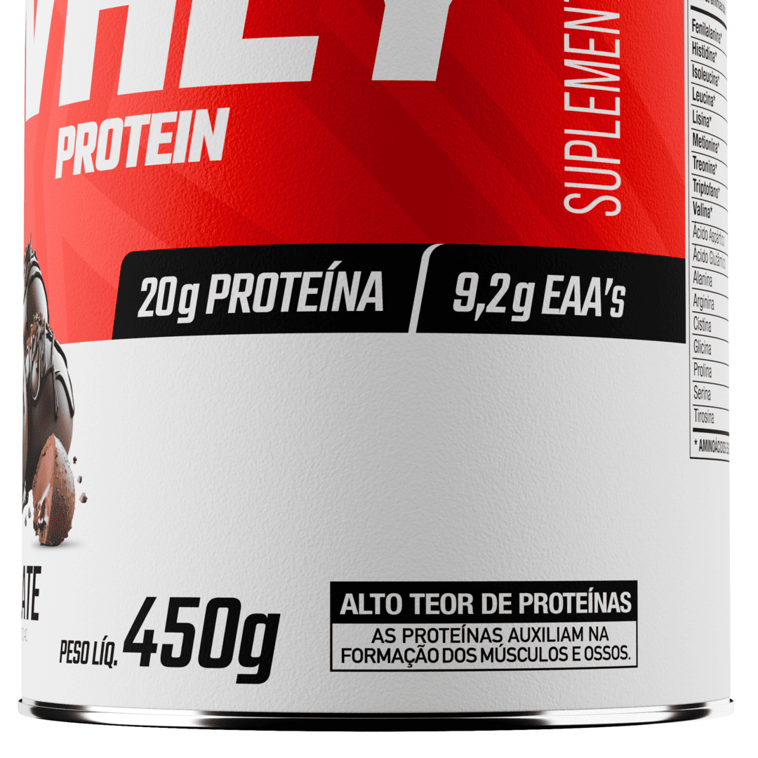 100% Whey Protein 450g Sabor Chocolate - FTW