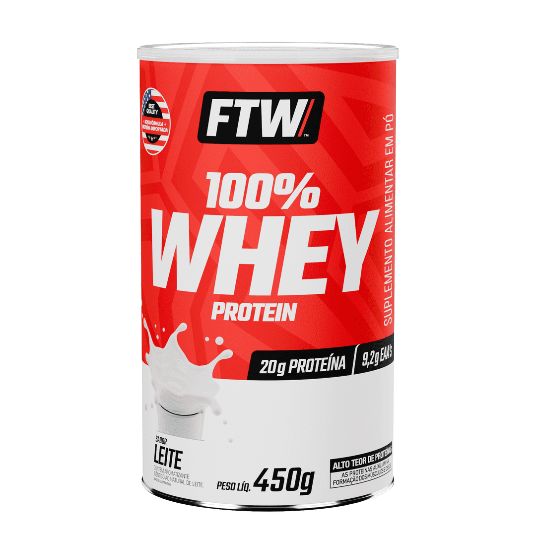100% Whey Protein Leite 450g - FTW