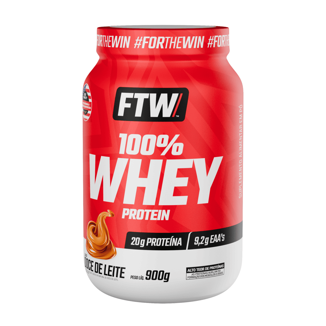 100% Whey Protein Concentrado Doce de Leite 900g - FTW