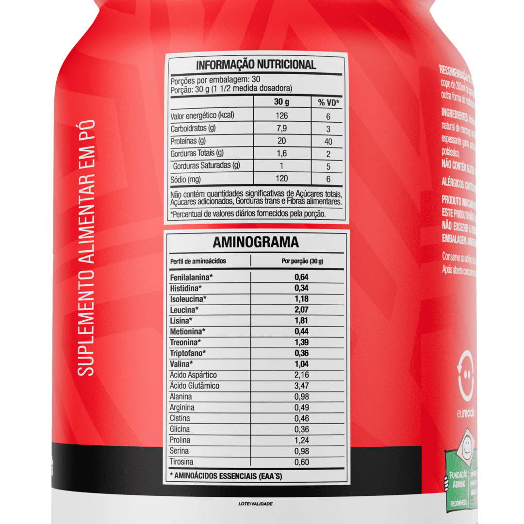 100% Whey Protein Concentrado Morango 900g - FTW