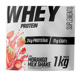 100% Whey Protein Morango Milk Shake 1kg Refil - FTW