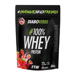 100% Whey Protein Refil Morango 900g - Diabo Verde