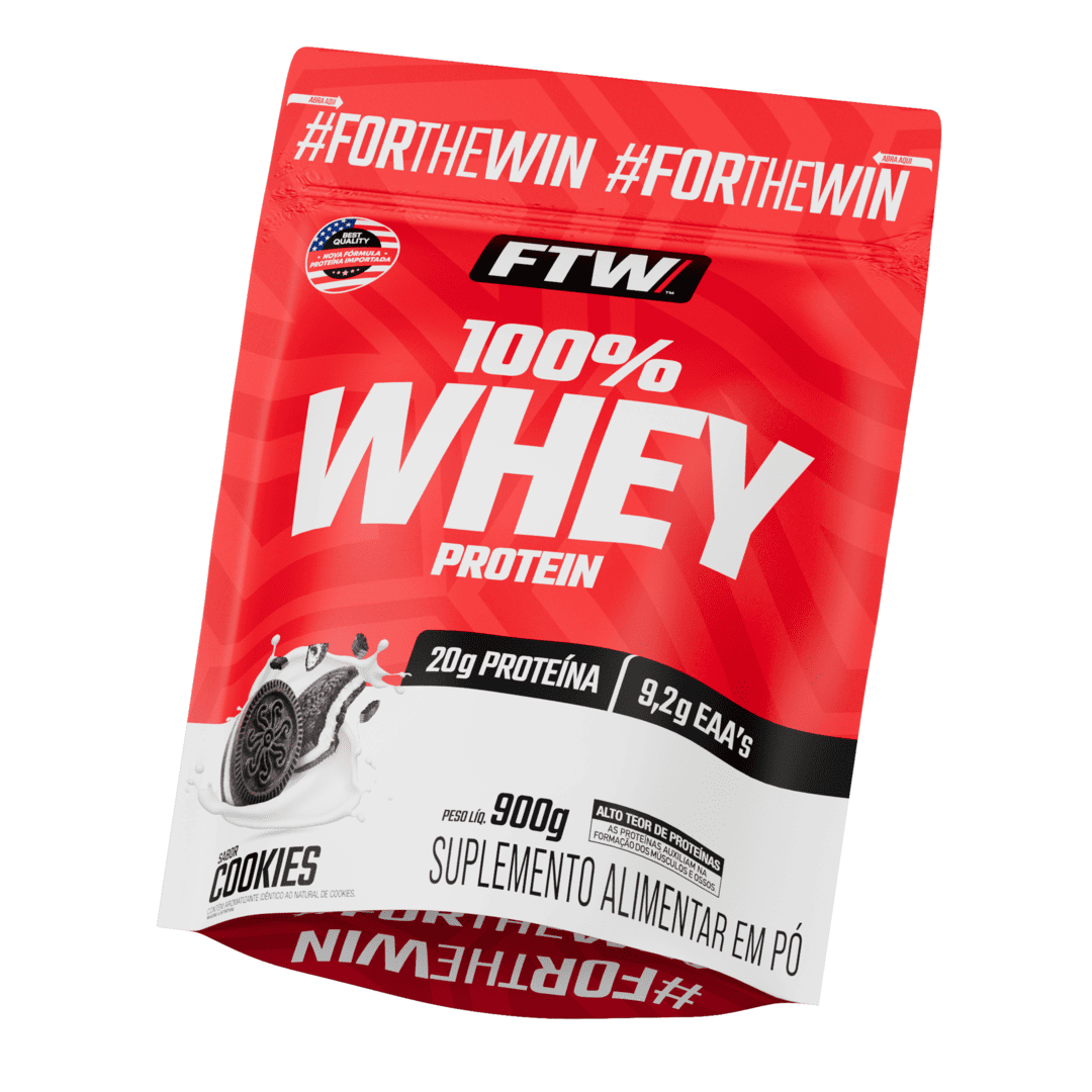 100% Whey Protein Concentrado Cookies Refil 900g - FTW