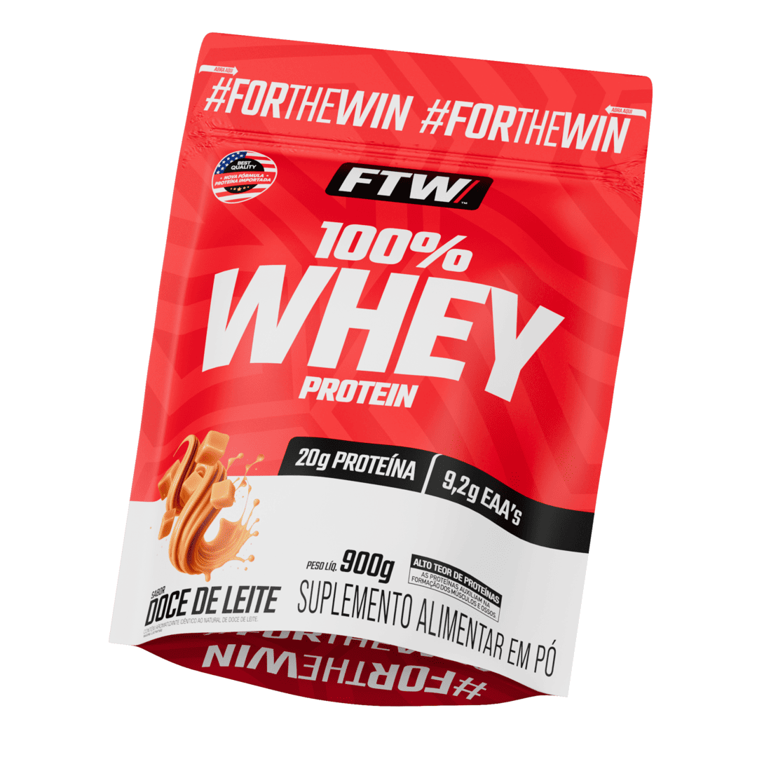 100% Whey Protein Concentrado Refil 900g Doce de Leite