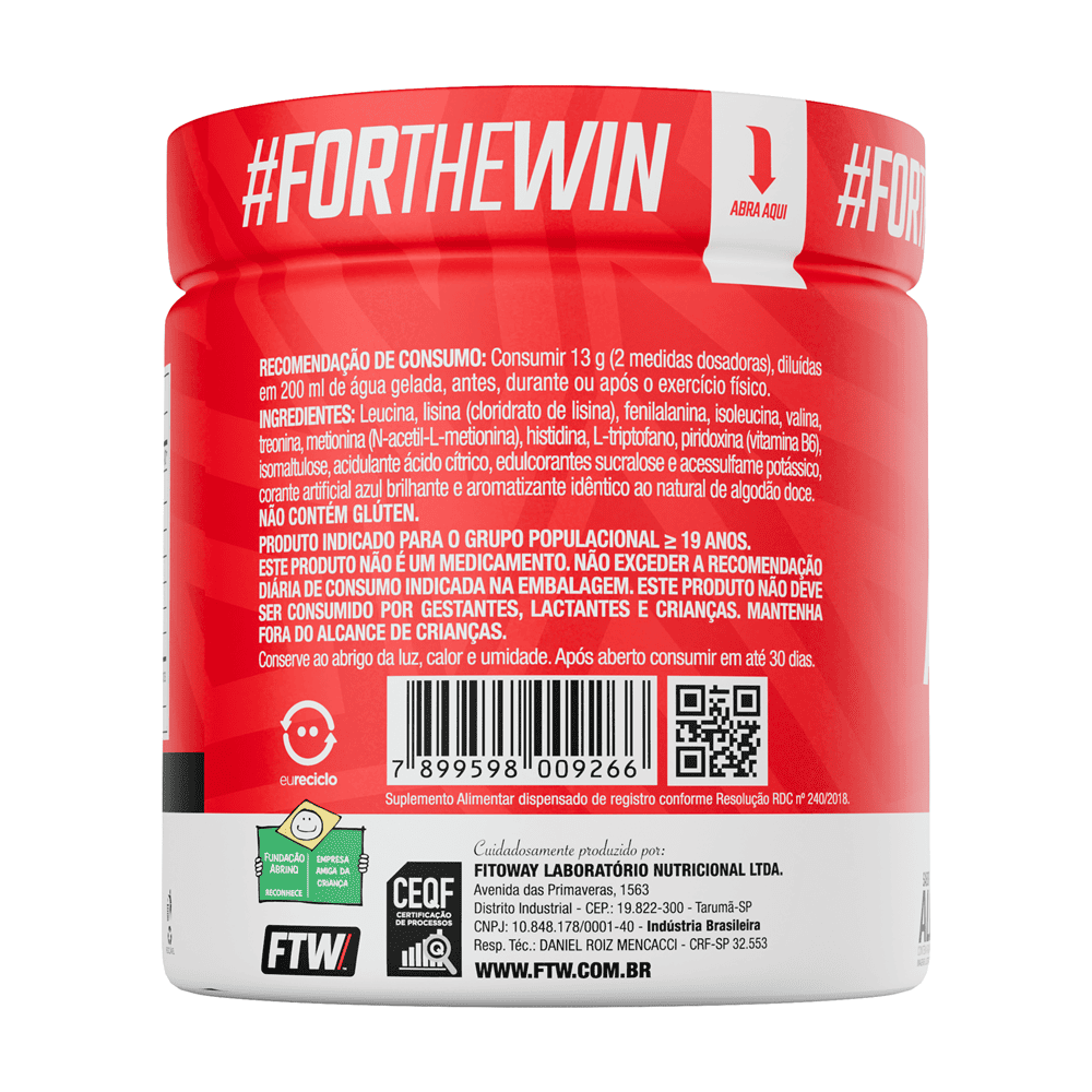 Amino-9 Essenciais 300g Sabor Algodão Doce - FTW