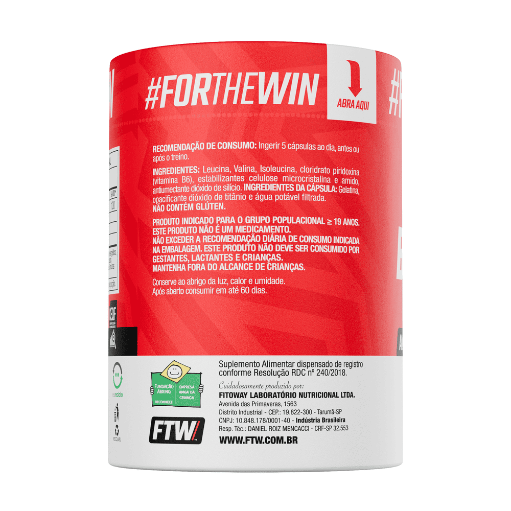BCAA 1.000 2:1:1 60 Cápsulas - FTW