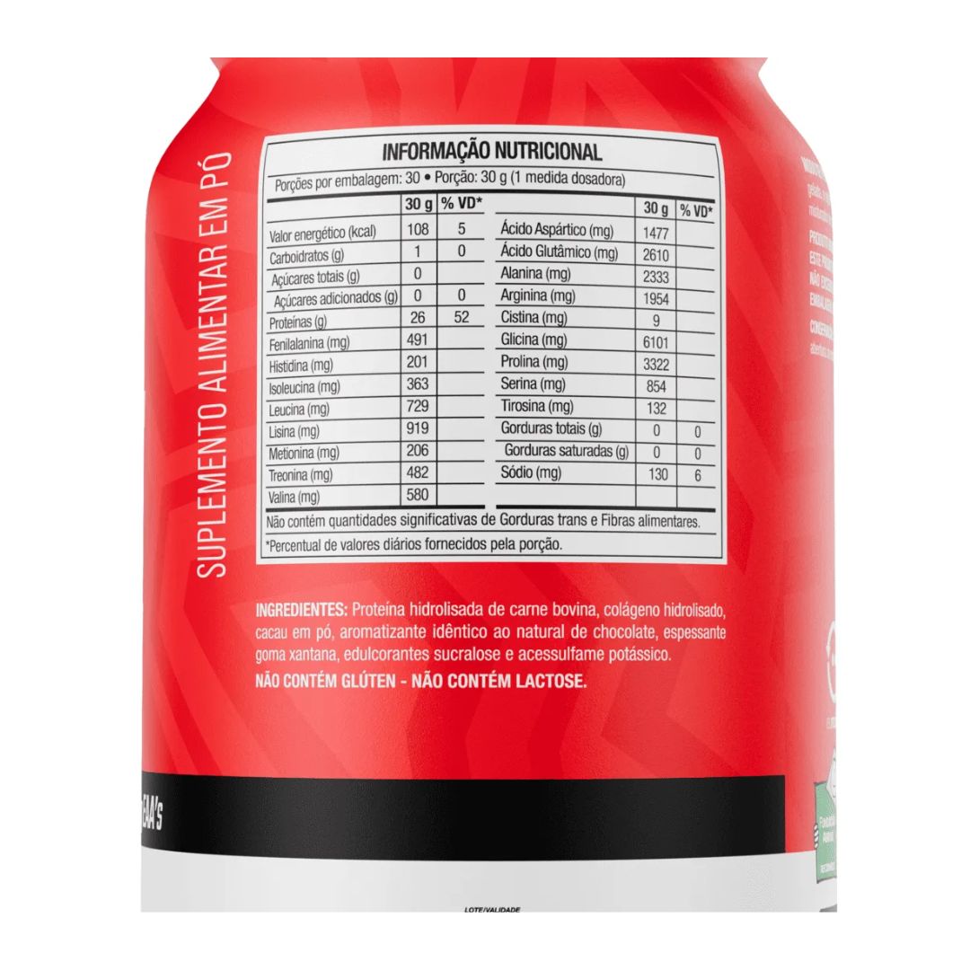 Beef Hydro Protein Chocolate Zero Lactose 900g - FTW