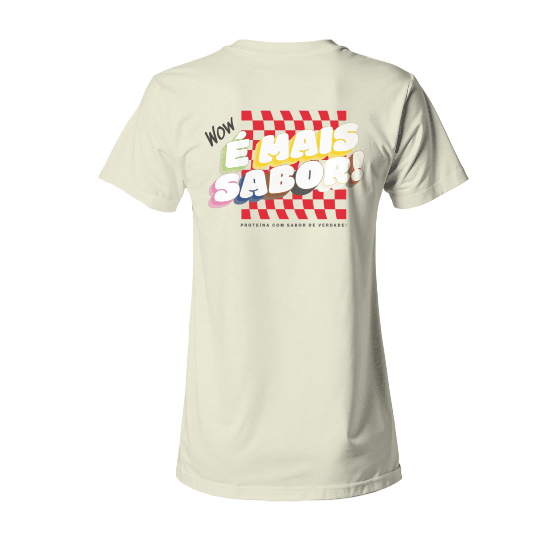 Camiseta Baby Look Feminina Off White Delicious É MAIS SABOR!