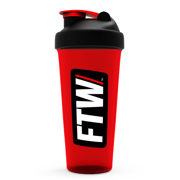 Coqueteleira Vermelha Tampa Preta 600ml - FTW
