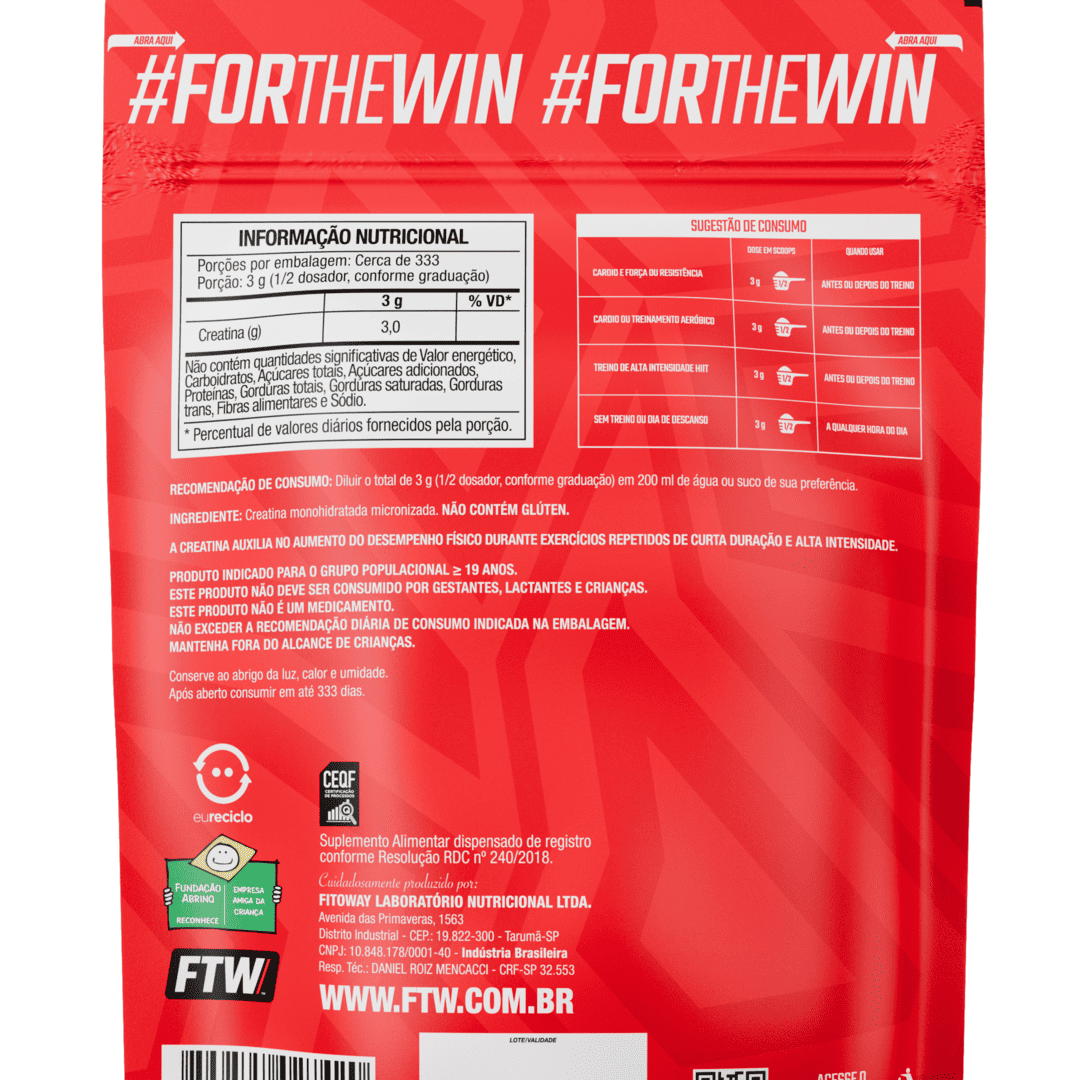 Creatina Monohidratada Refil FTW 1 Kg