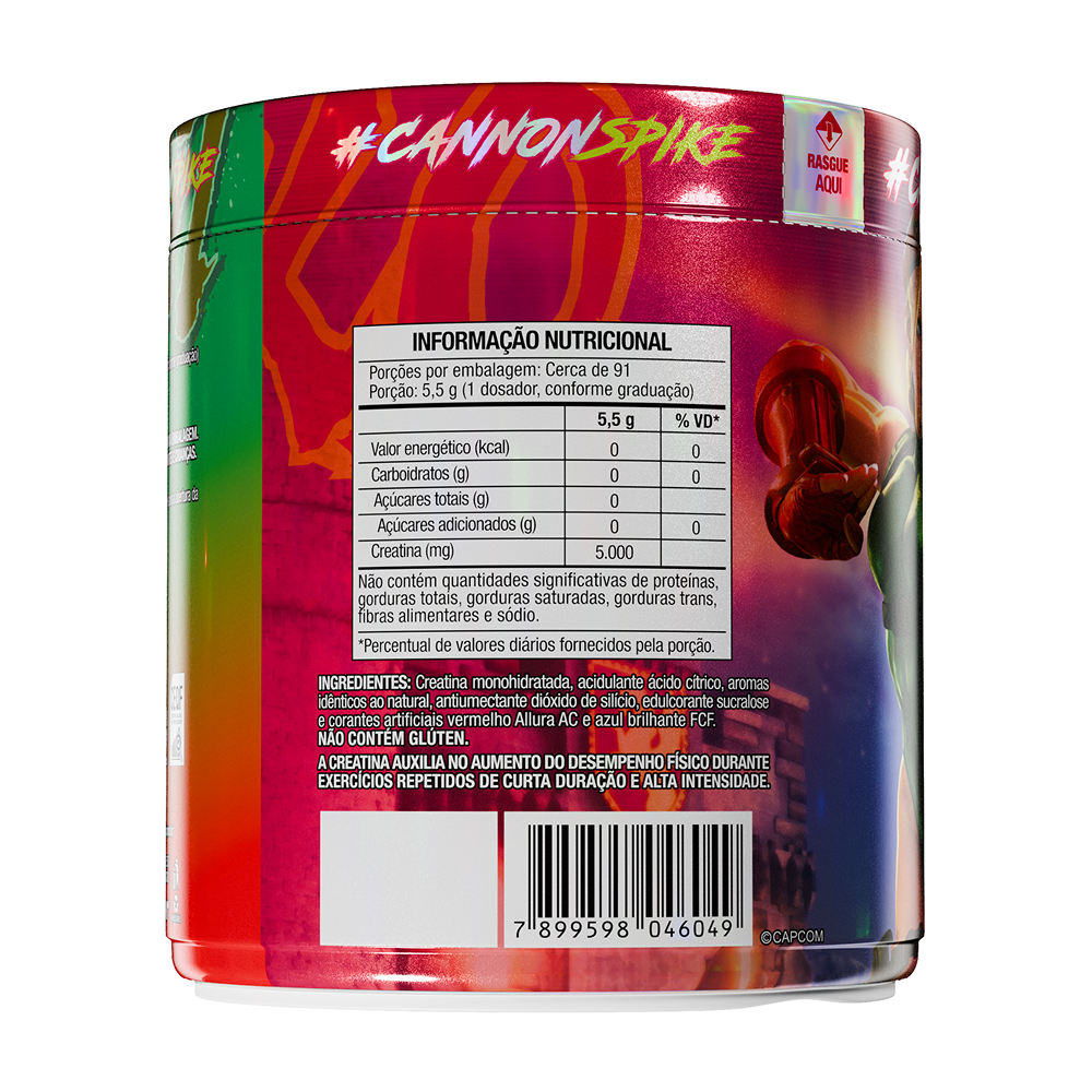 Creatina Monohidratada Street Fighter - Cammy - Limão com Cereja 500g