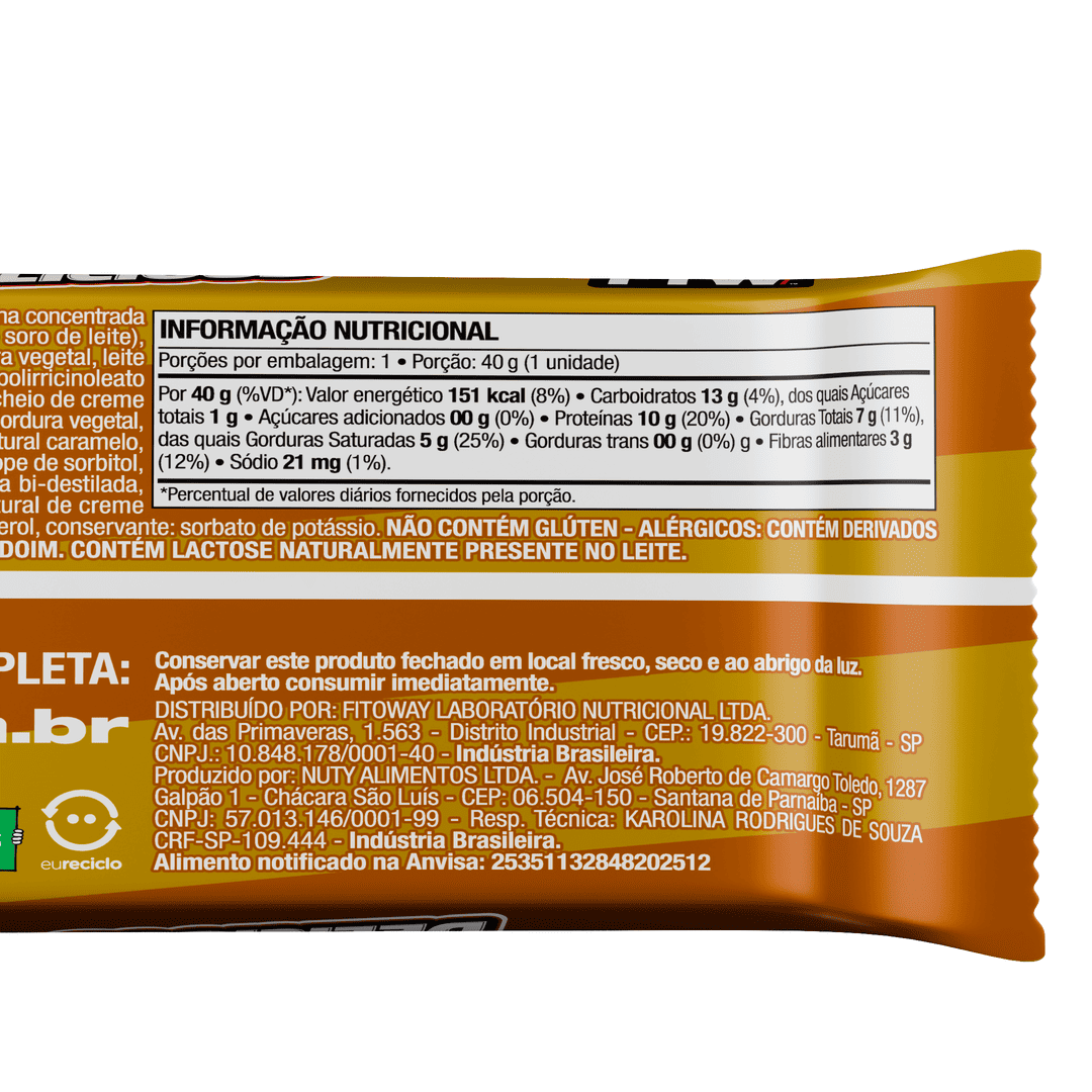 Barra de Proteína Delicious Chocolate com Avelã 40g - FTW
