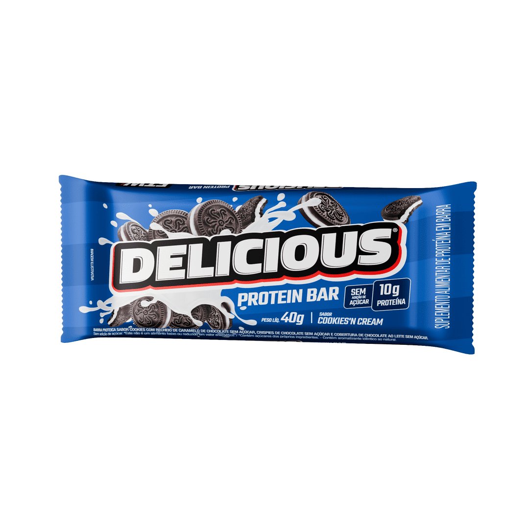 Barra de Proteína Delicious Cookies'N Cream 40g - FTW