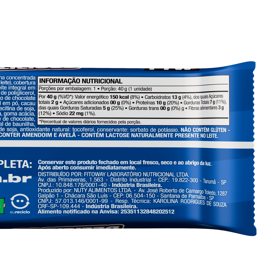 Barra de Proteína Delicious Cookies'N Cream 40g - FTW
