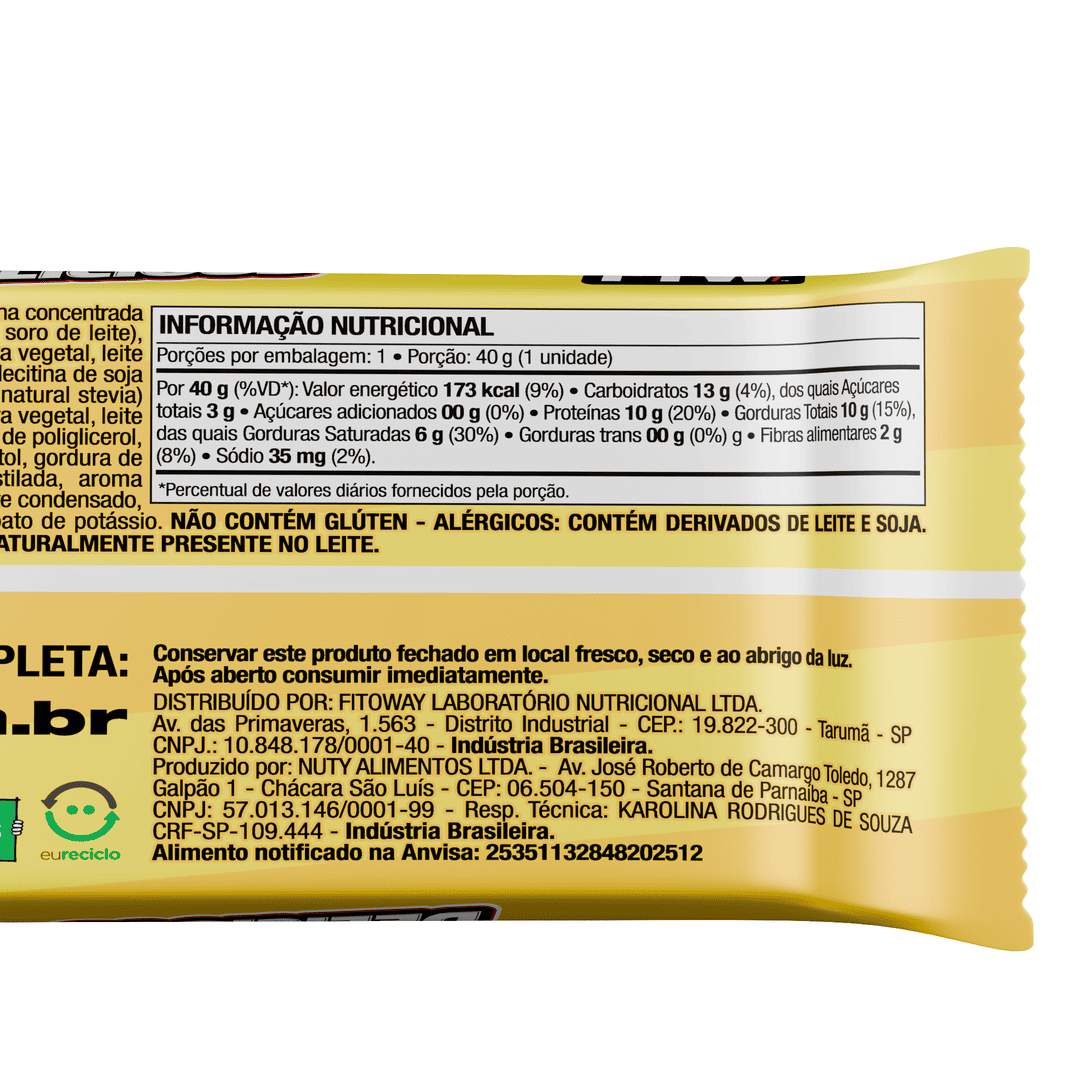 Barra de Proteína Delicious Leite Original 40g - FTW