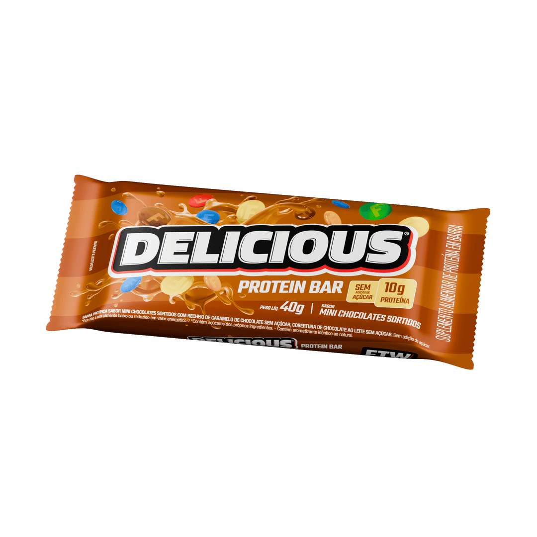 Barra de Proteína Delicious Mini Chocolates Sortidos 40g - FTW