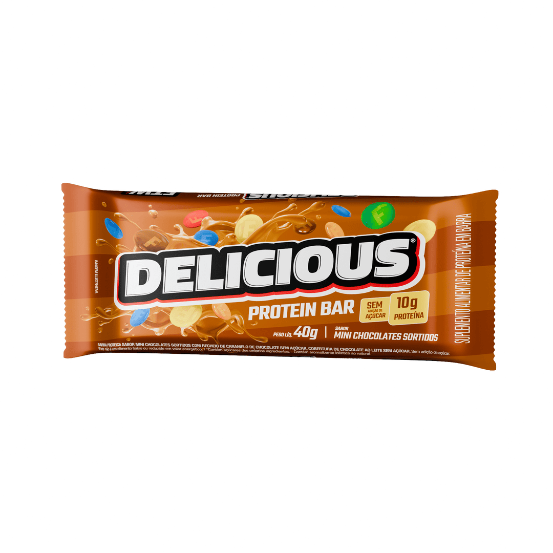 Barra de Proteína Delicious Mini Chocolates Sortidos 40g - FTW