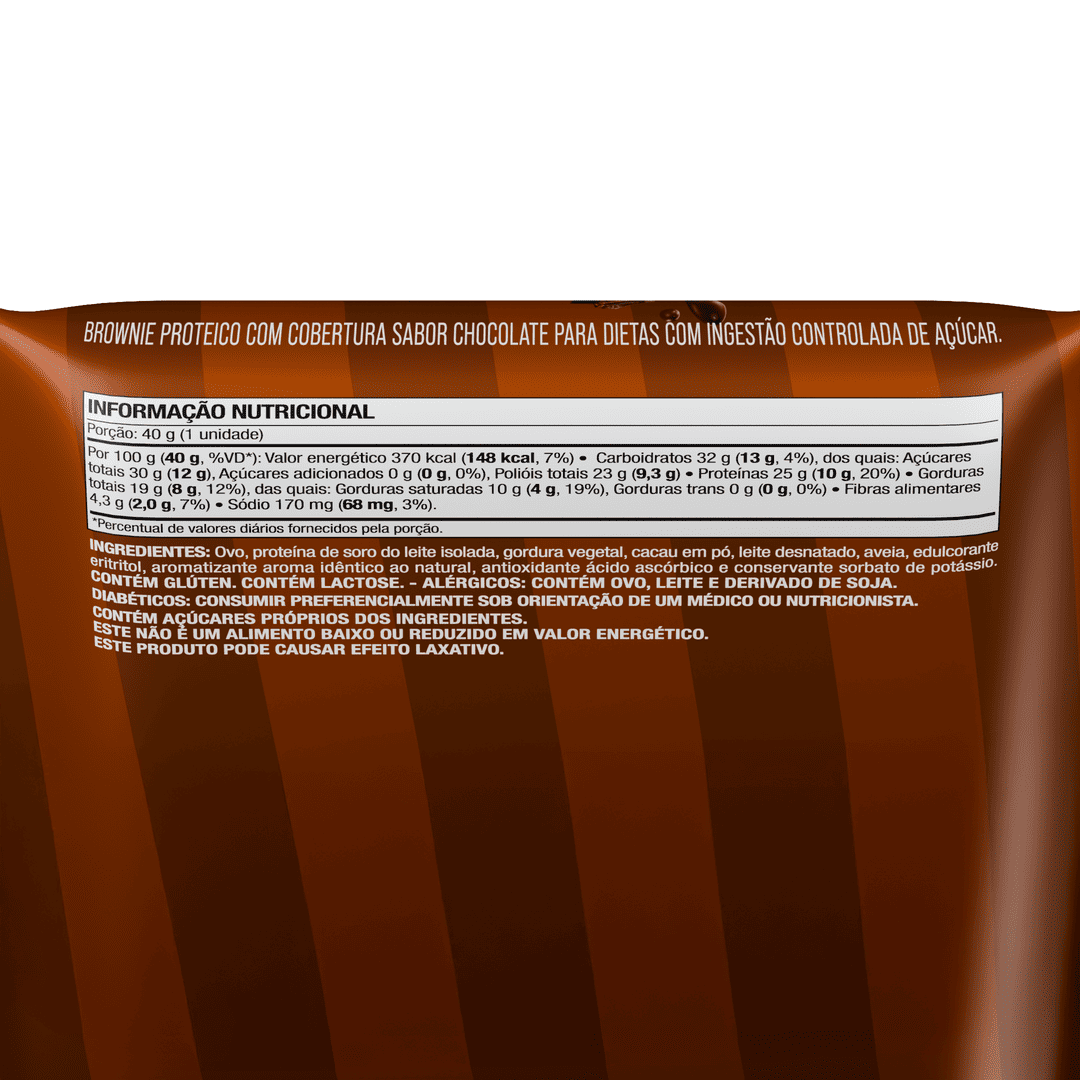 Brownie Proteico Delicious Sabor Chocolate Supreme 40g - FTW