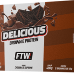 Delicious Brownie Protein Caixa com 12 Unidades 480g Sabor Chocolate Supreme - FTW
