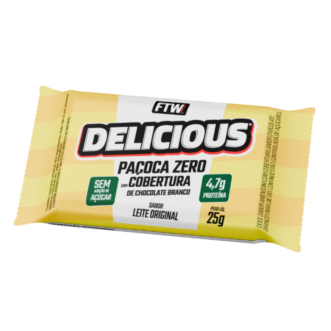 Delicious Paçoca Zero Açúcar Caixa 12 Unidades - FTW