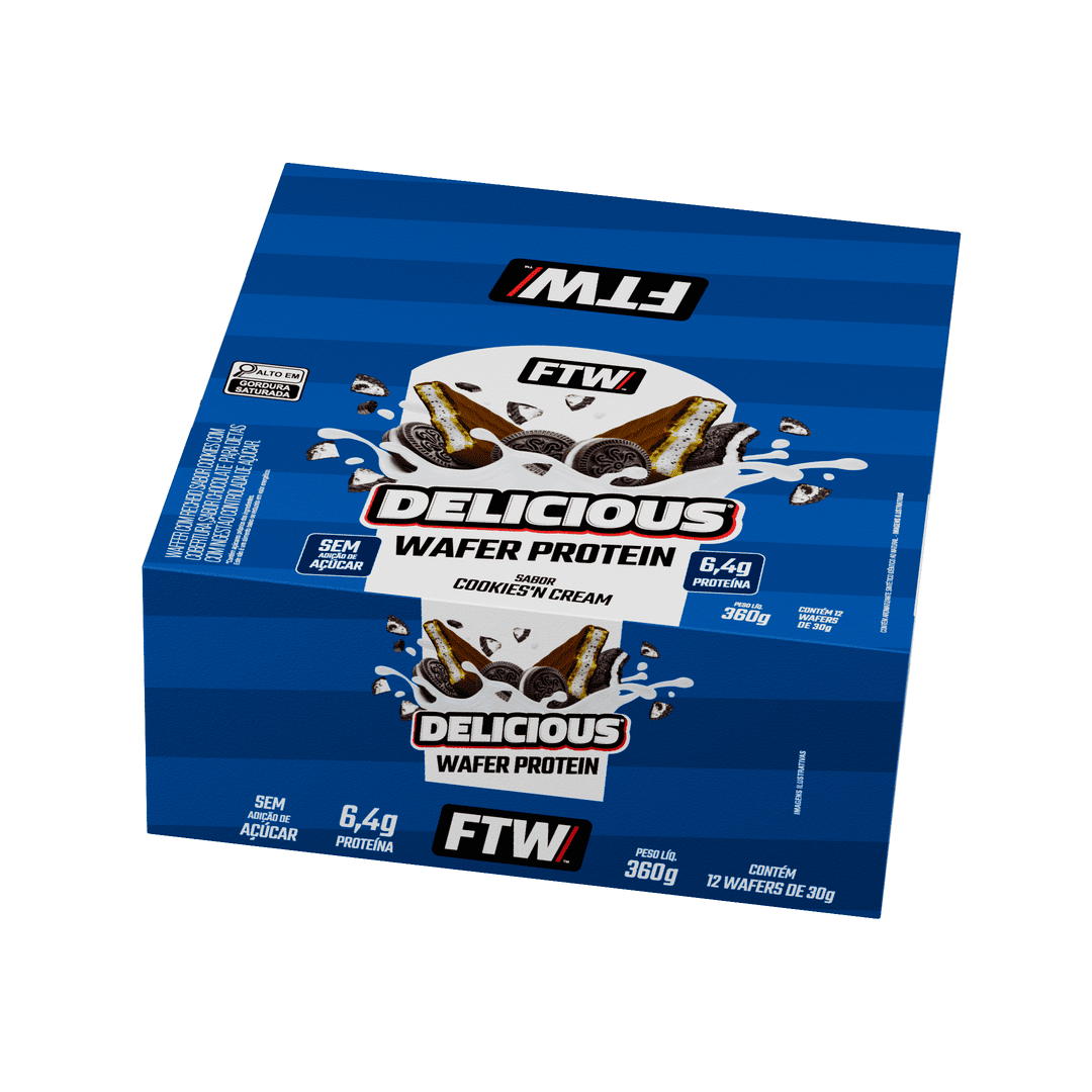 Delicious Wafer Protein 30g Caixa Com 12 Unidades - FTW