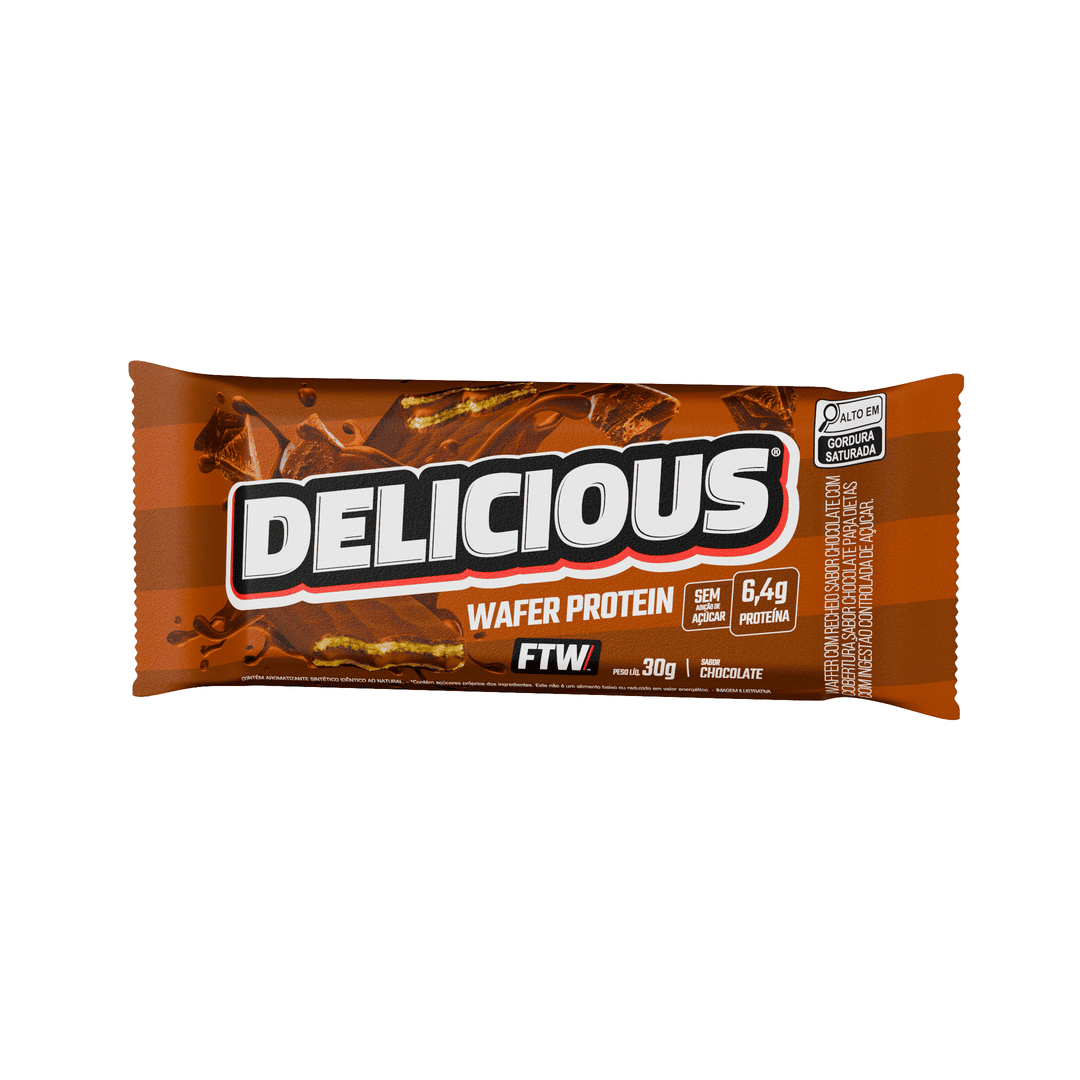 Wafer Protein Delicious Sabor Chocolate 30g - FTW