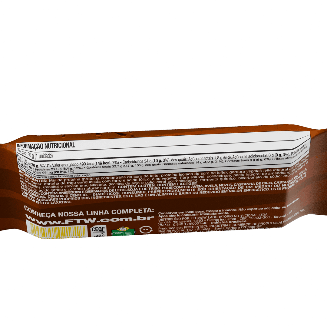 Wafer Protein Delicious Sabor Chocolate 30g - FTW