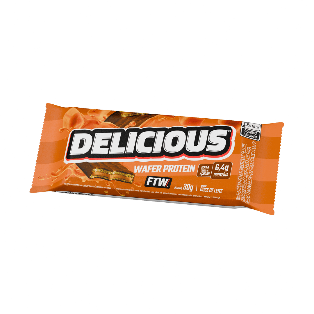 Wafer Protein Delicious Sabor Doce de Leite 30g - FTW
