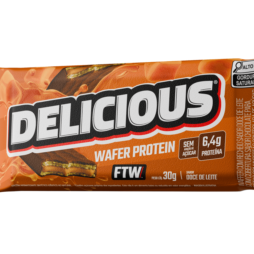 Wafer Protein Delicious Sabor Doce de Leite 30g - FTW