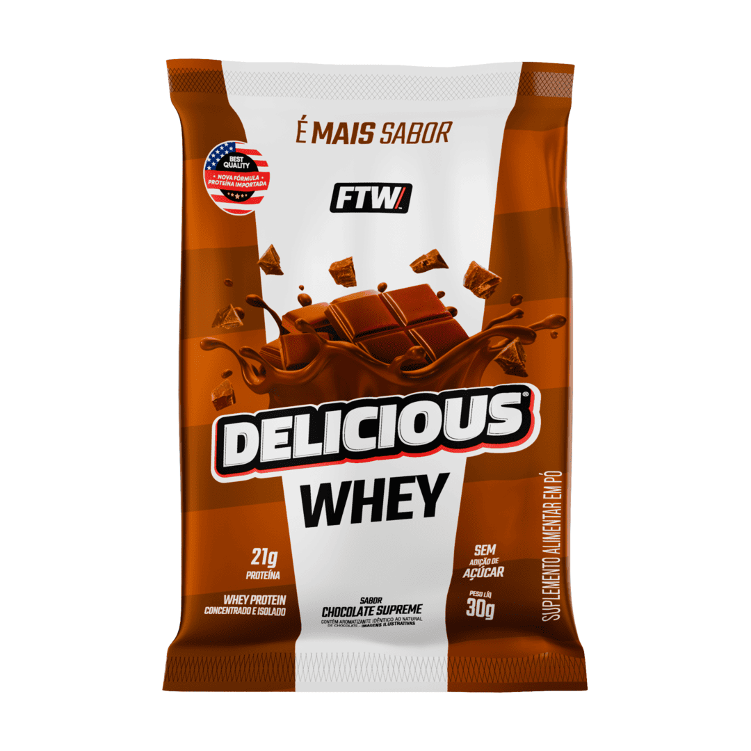 Whey Protein Delicious Sachê Sabor Chocolate Supreme 30g - FTW
