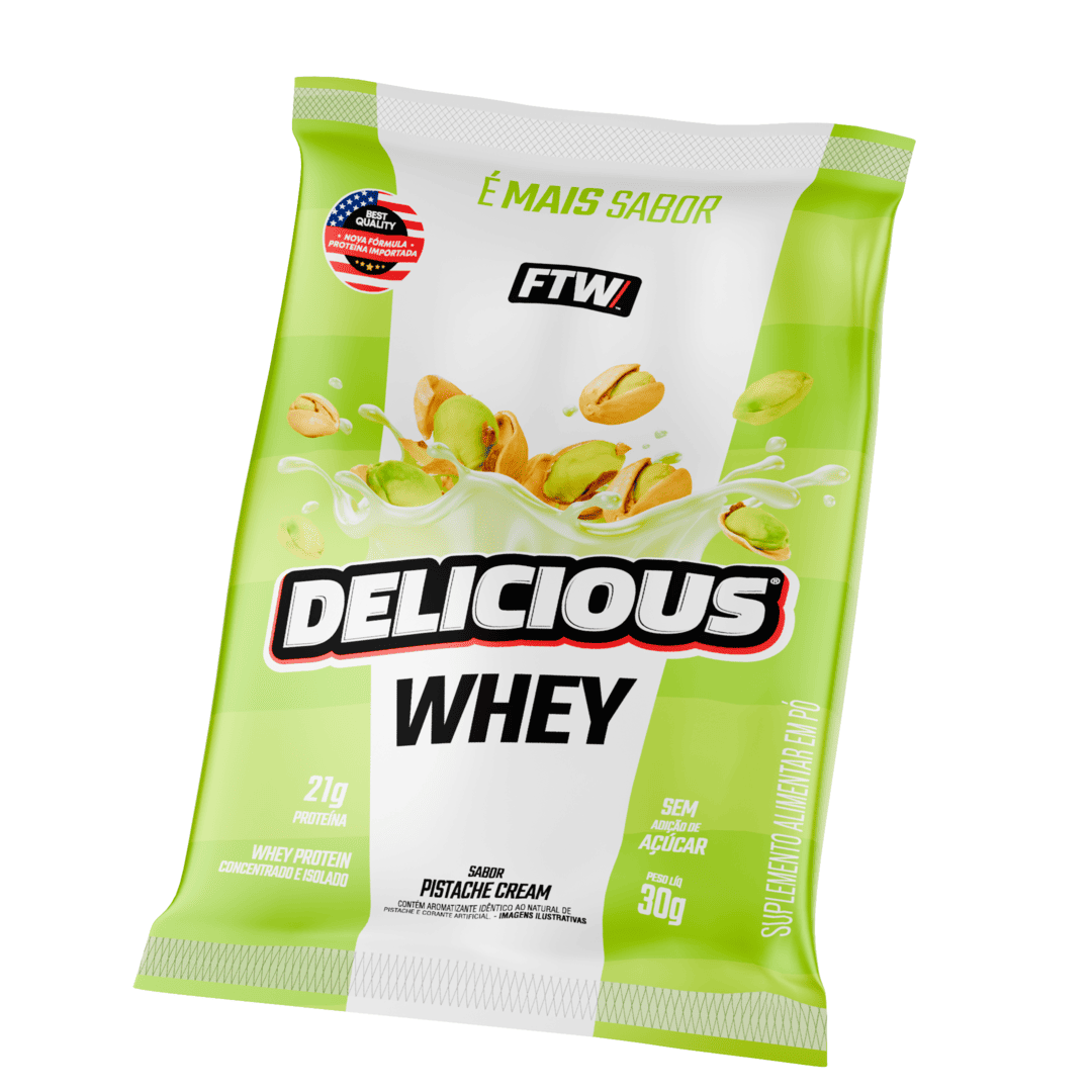 Whey Protein Delicious Sachê Sabor Pistache Cream 30g - FTW