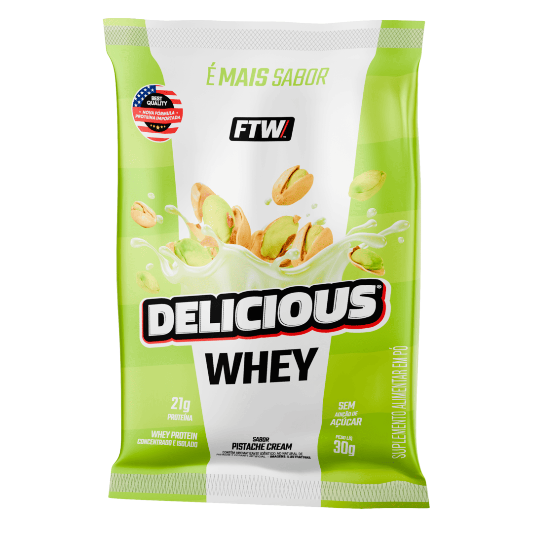 Whey Protein Delicious Sachê Sabor Pistache Cream 30g - FTW