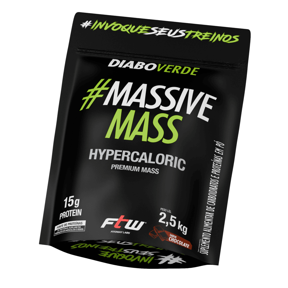 Diabo Verde #Massive Mass Hypercaloric 2,5 Kg Sabor Chocolate