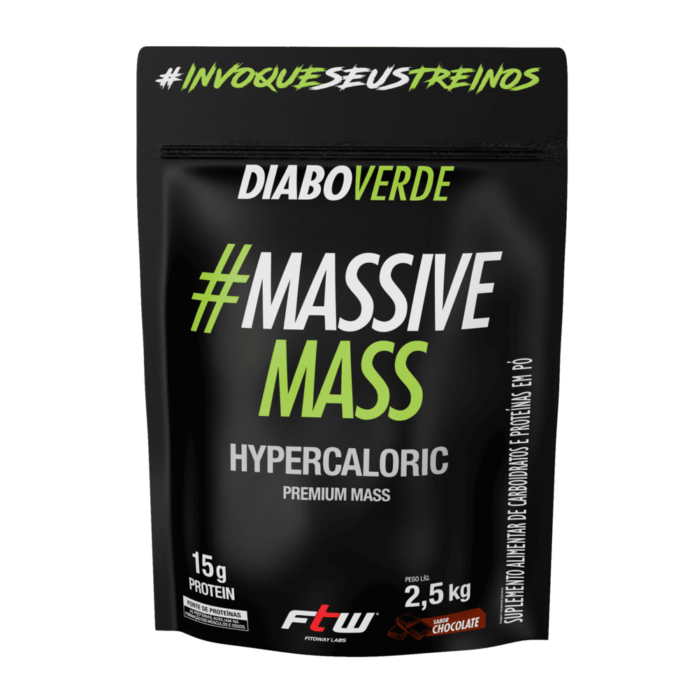 Diabo Verde #Massive Mass Hypercaloric 2,5 Kg Sabor Chocolate