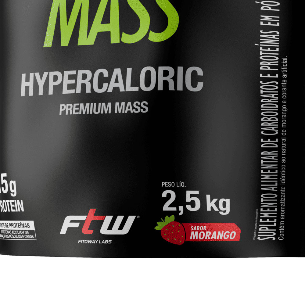 Diabo Verde #Massive Mass Hypercaloric 2,5 Kg Sabor Morango