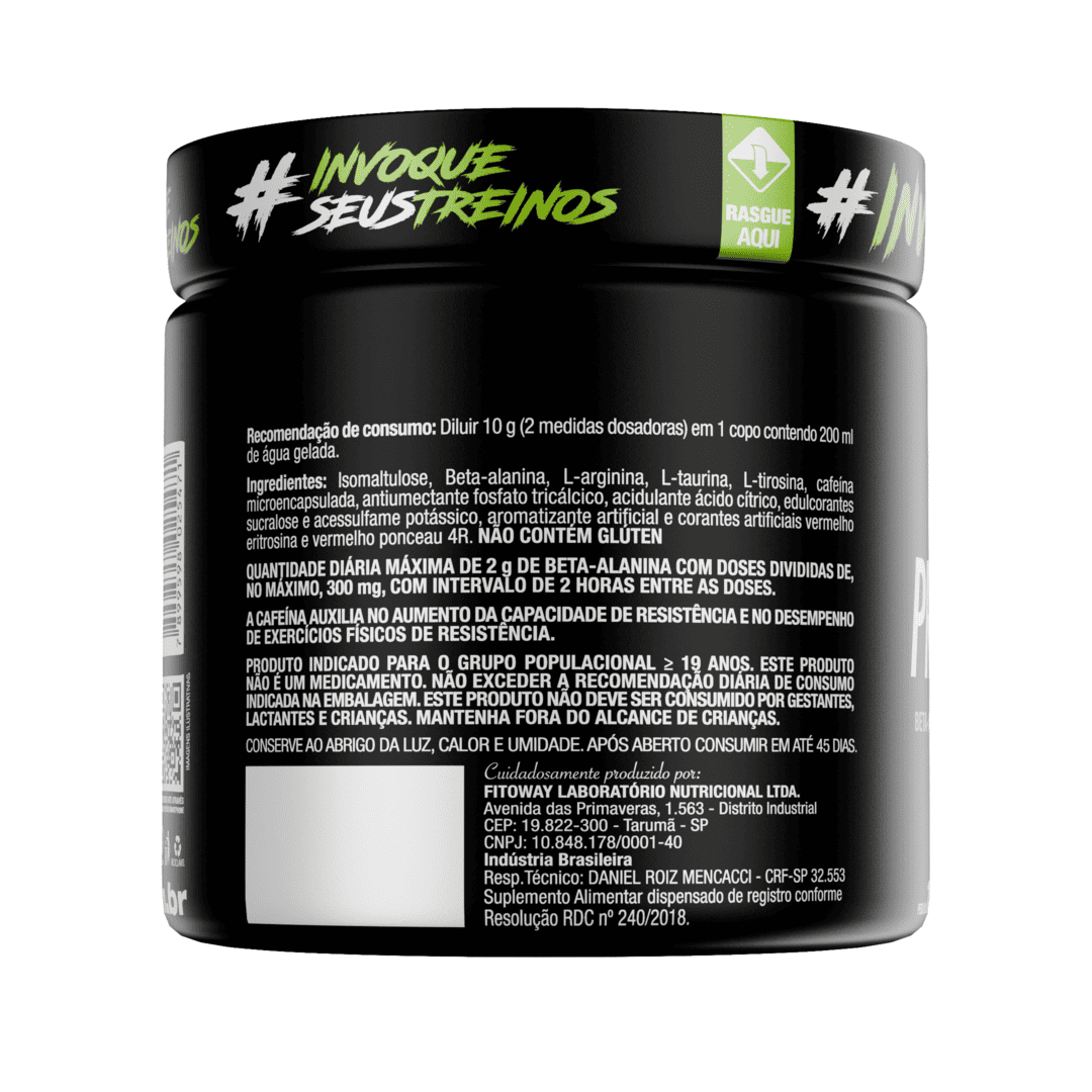 Pré-Treino Diabo Verde 150g Algodão Doce