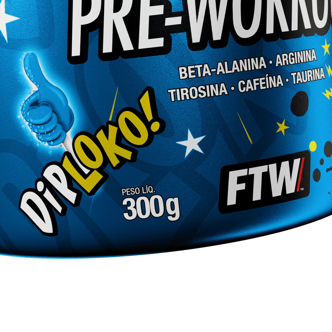 Pré-Treino Diabo Verde Dip Loko! 300g Blueberry Radioativo
