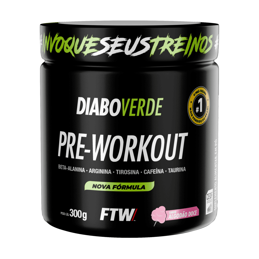 Pré-Treino Diabo Verde 300g Algodão Doce