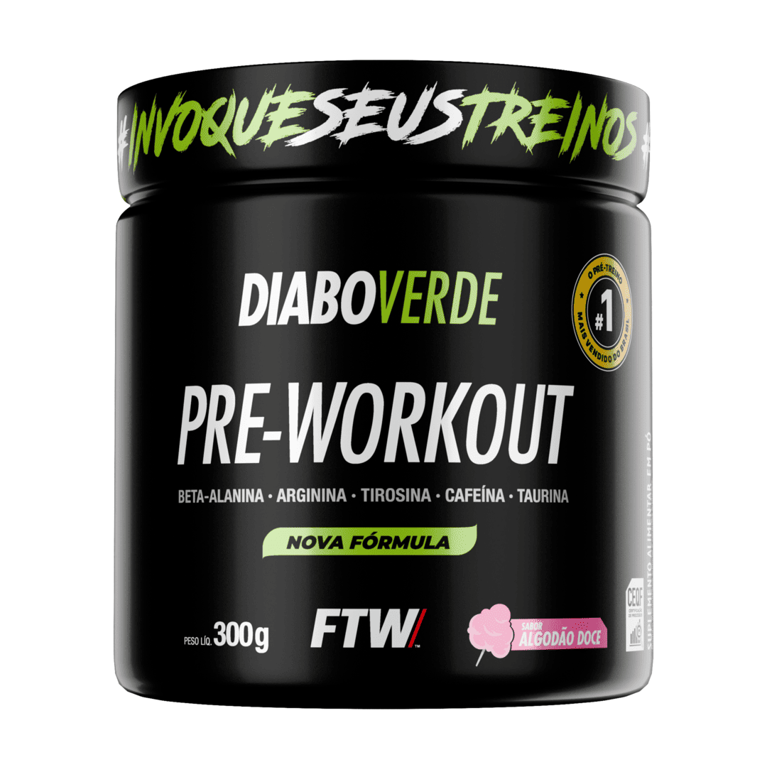 Pré-Treino Diabo Verde 300g Algodão Doce