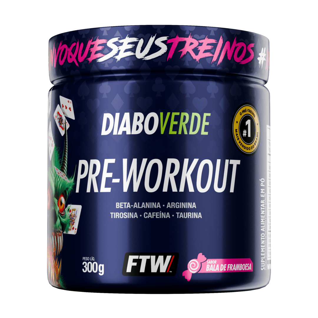 Pré-Treino Diabo Verde 300g Bala de Framboesa