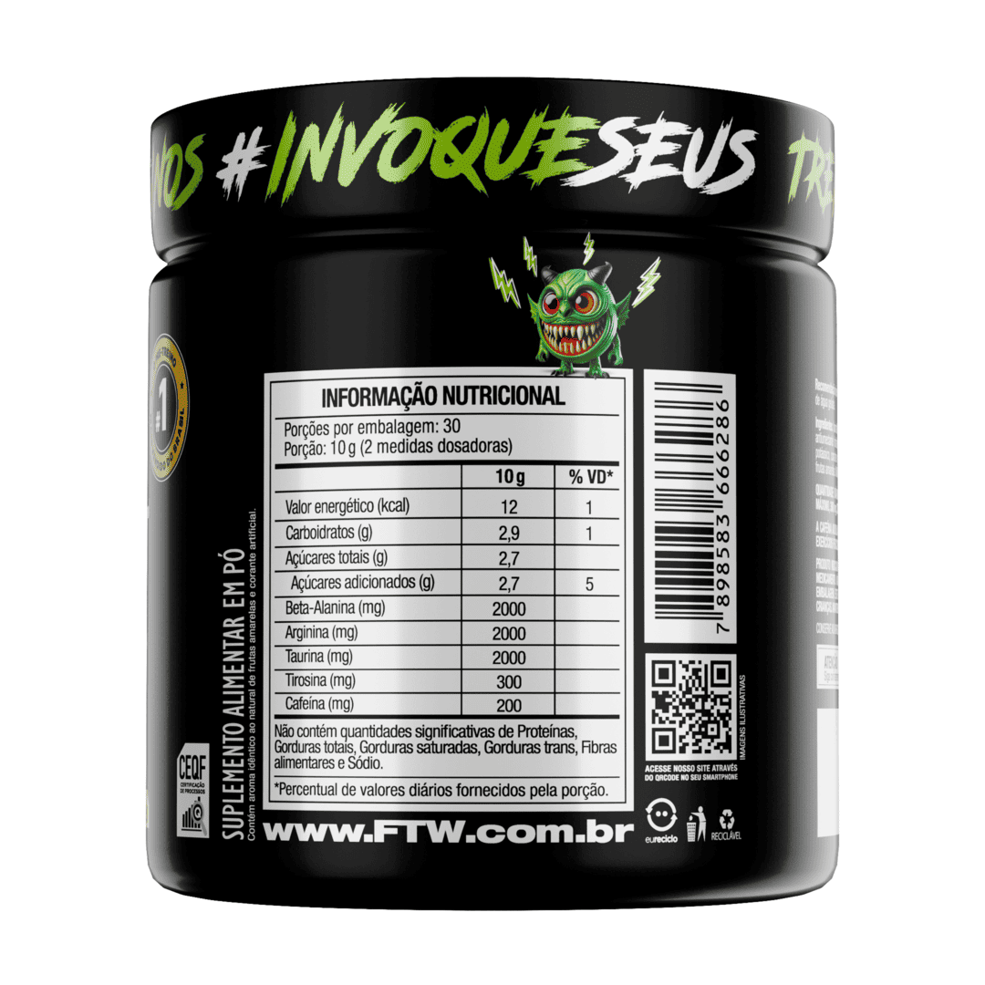 Pré-Treino Diabo Verde 300g Frutas Amarelas