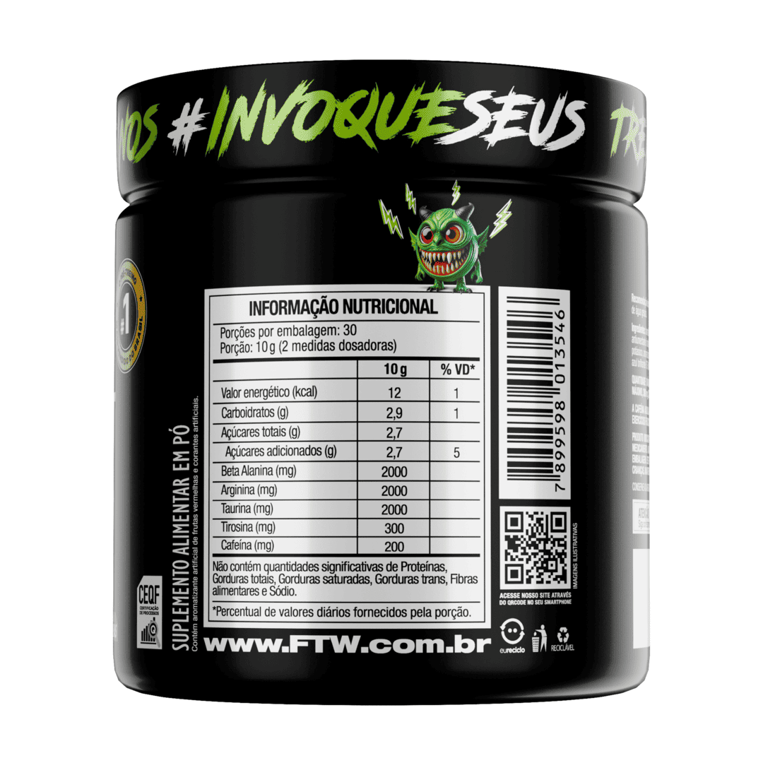 Pré-Treino Diabo Verde 300g Frutas Vermelhas