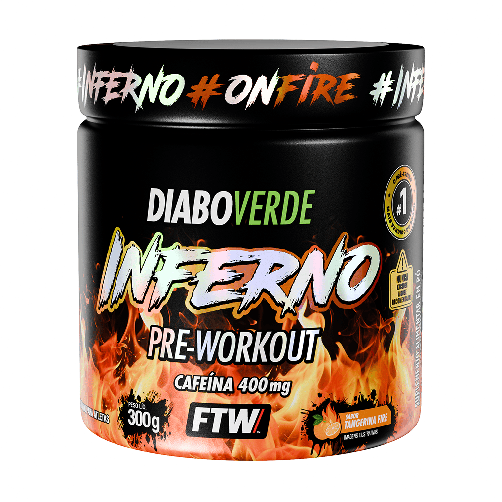 Pré-Treino Diabo Verde INFERNO Tangerina Fire 300g - FTW 