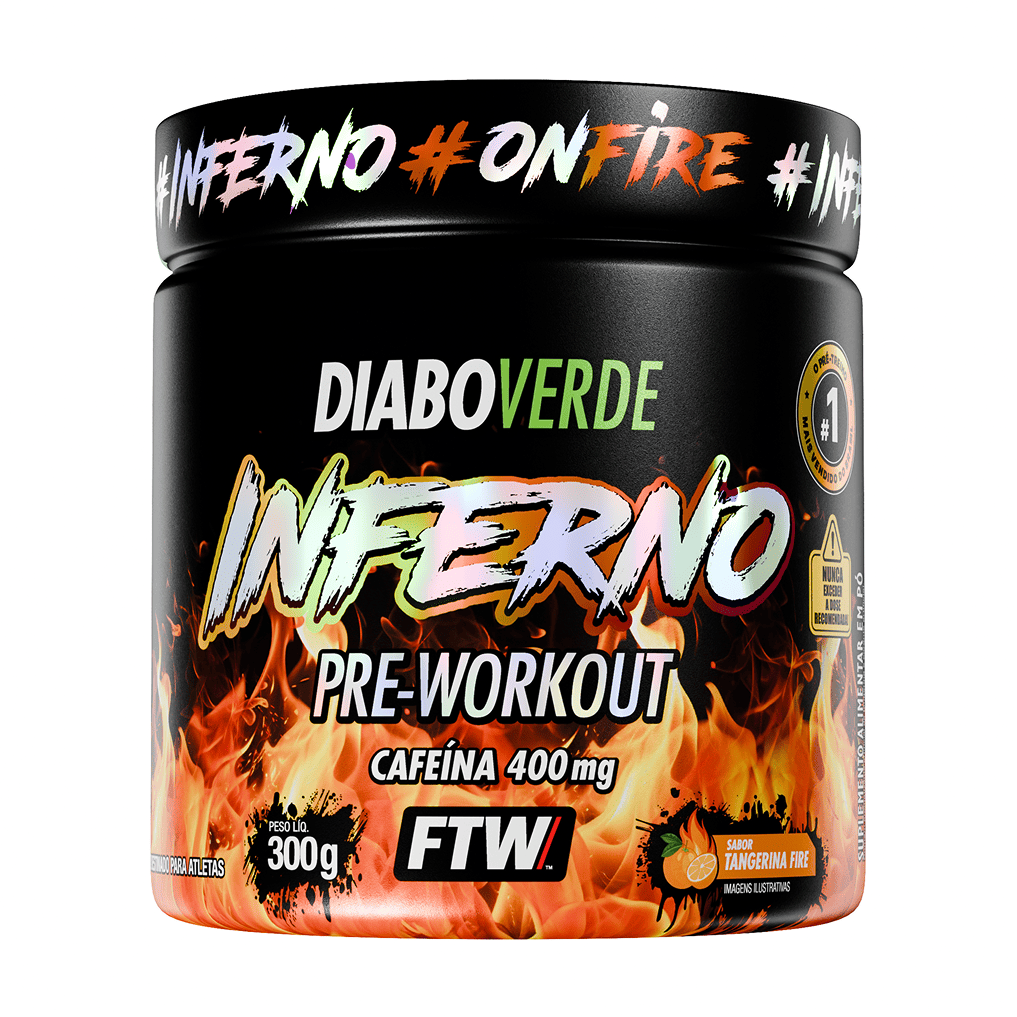 Pré-Treino Diabo Verde INFERNO Tangerina Fire 300g - FTW 