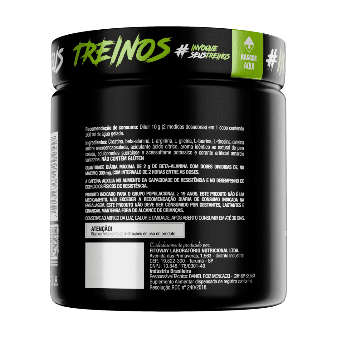 Pré-Treino Diabo Verde Zero Carbo 300g Piña Colada