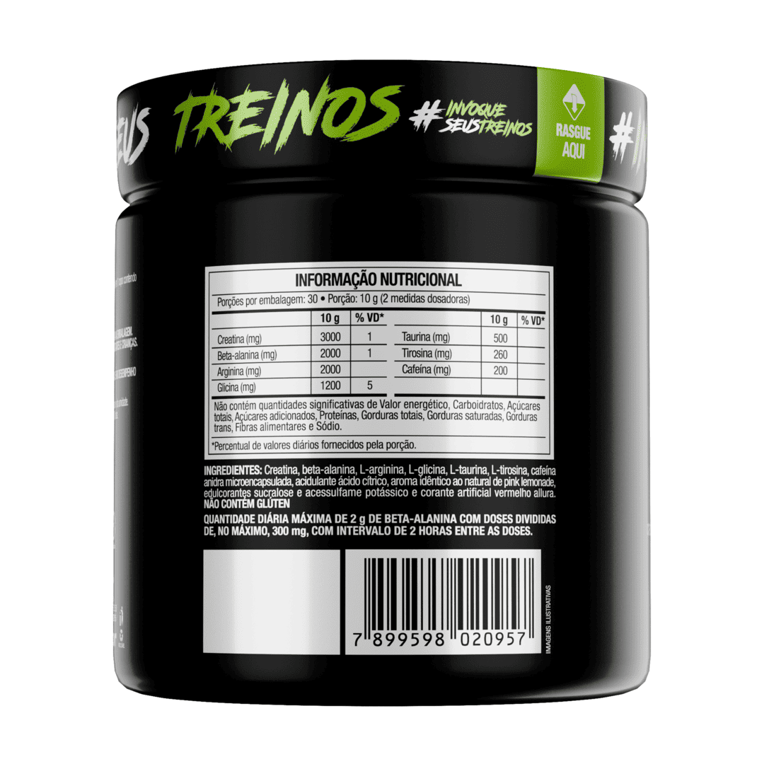 Pré-Treino Diabo Verde Zero Carbo 300g Pink Lemonade