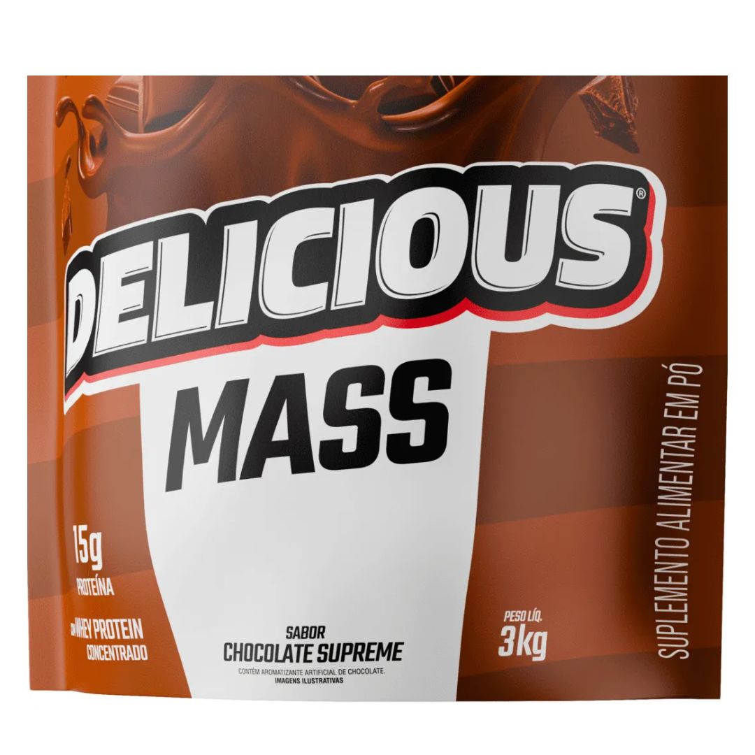 Hipercalórico Delicious MASS Chocolate Supreme 3kg - FTW
