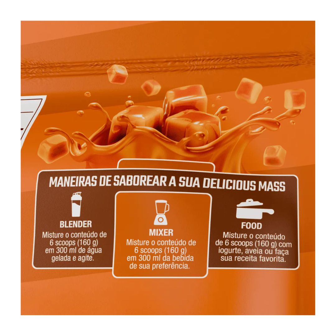 Hipercalórico Delicious MASS Doce de Leite Argentino 3kg - FTW