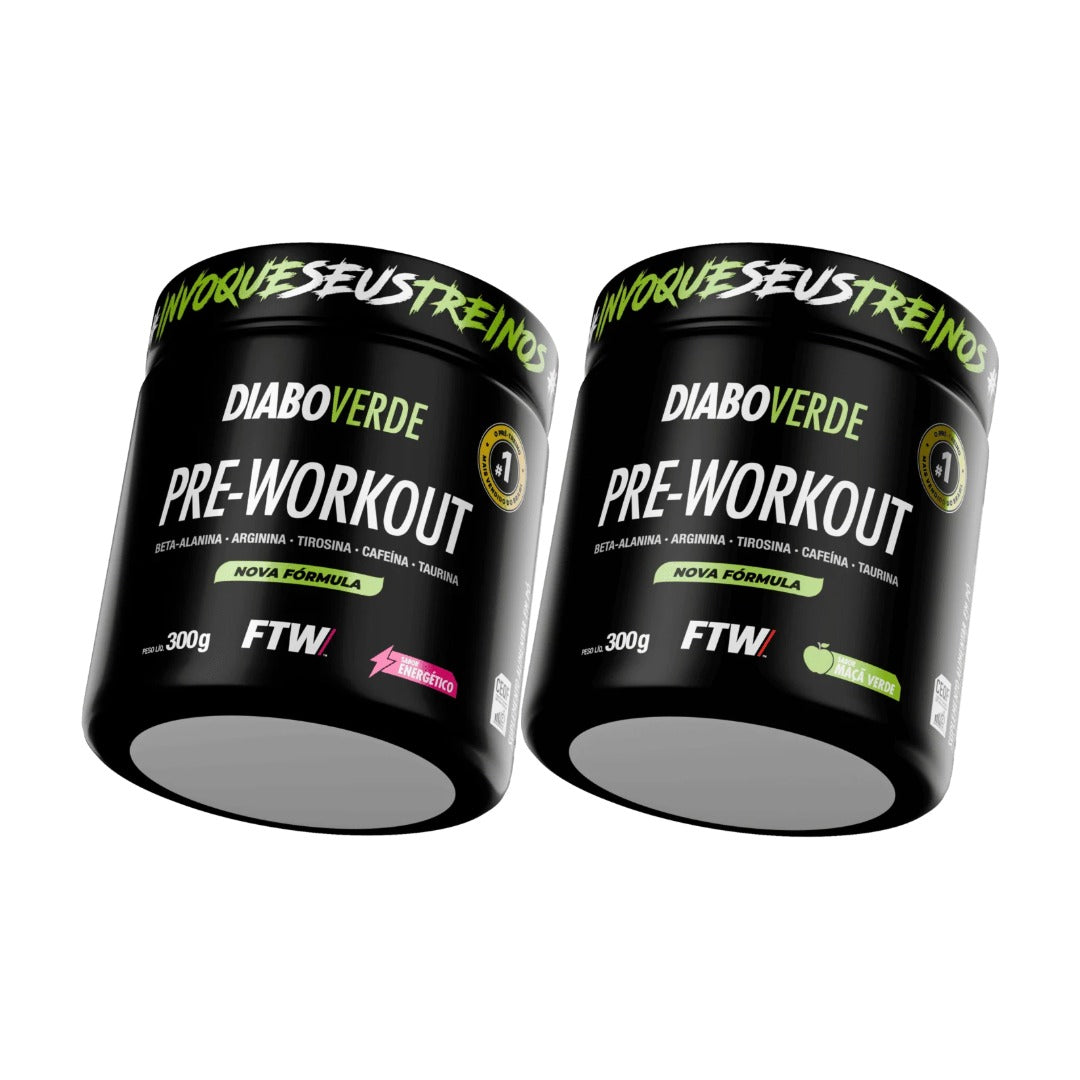 Kit 2x Pré-Treino Diabo Verde 300g