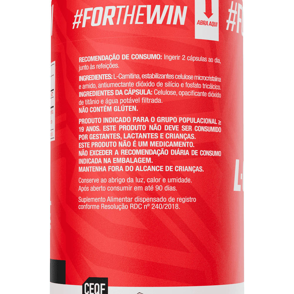 L-Carnitina 700mg 120 Cápsulas - FTW